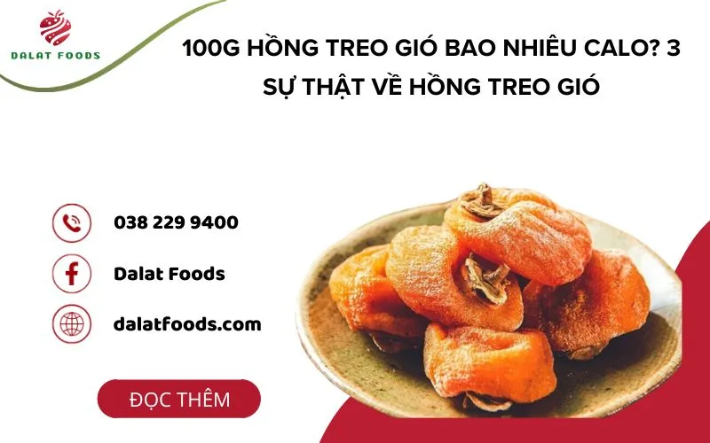 100g hồng treo gió bao nhiêu calo