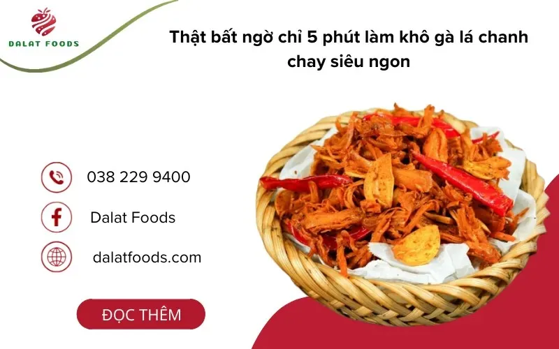 Làm khô gà lá chanh chay siêu đơn gairn tại nhà