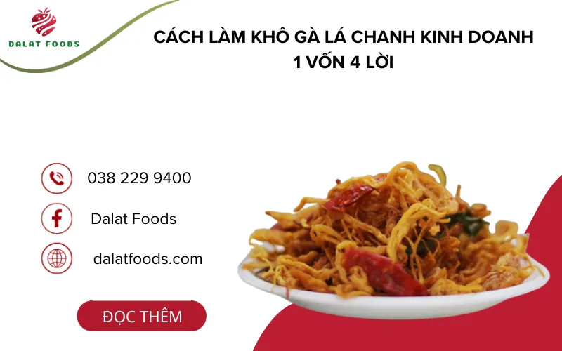 Cách làm khô gà lá chanh kinh doanh